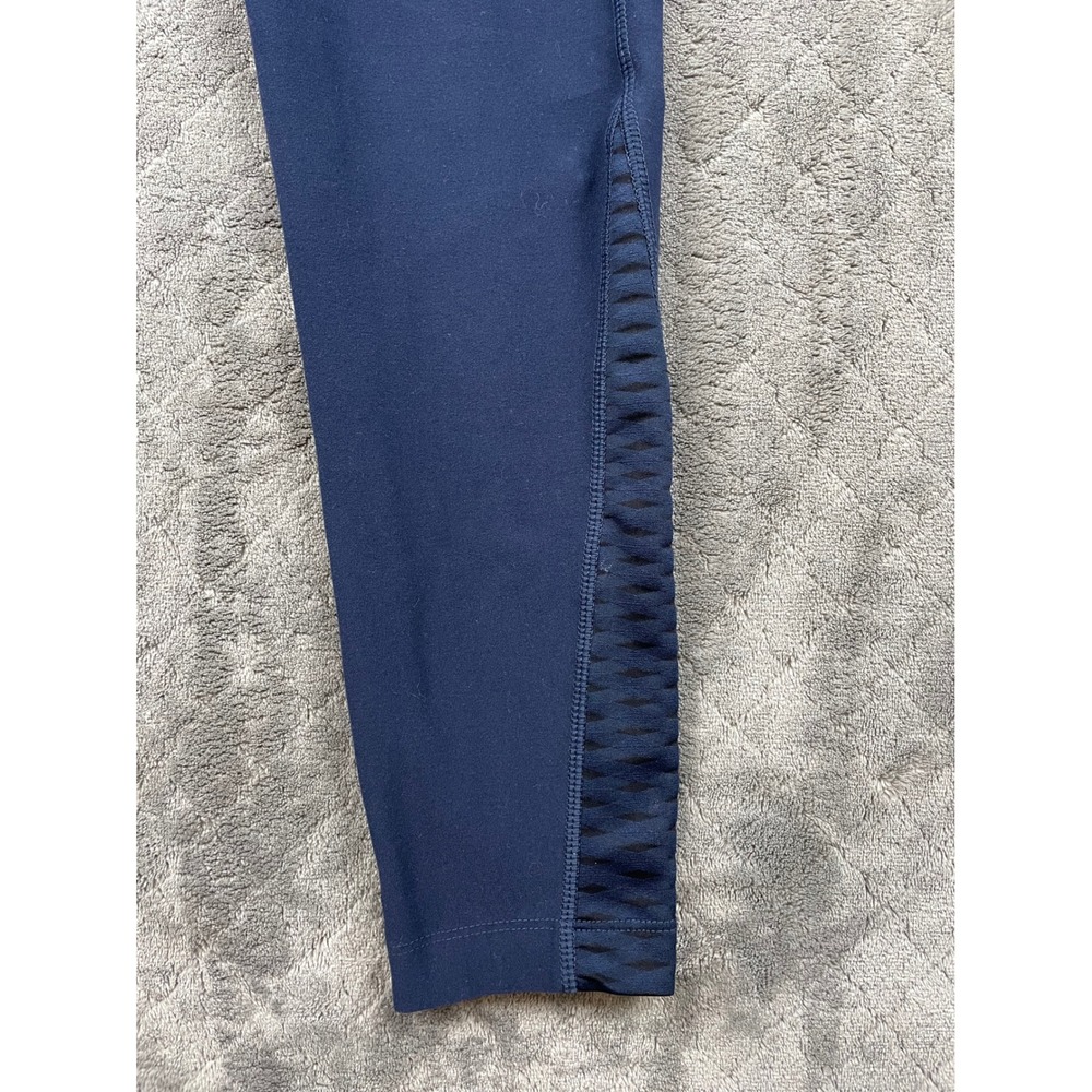 Mondetta Performance Plus Luxury Leggings M Navy Blue Ruched Detail Pockets Yoga - Picture 8 of 10